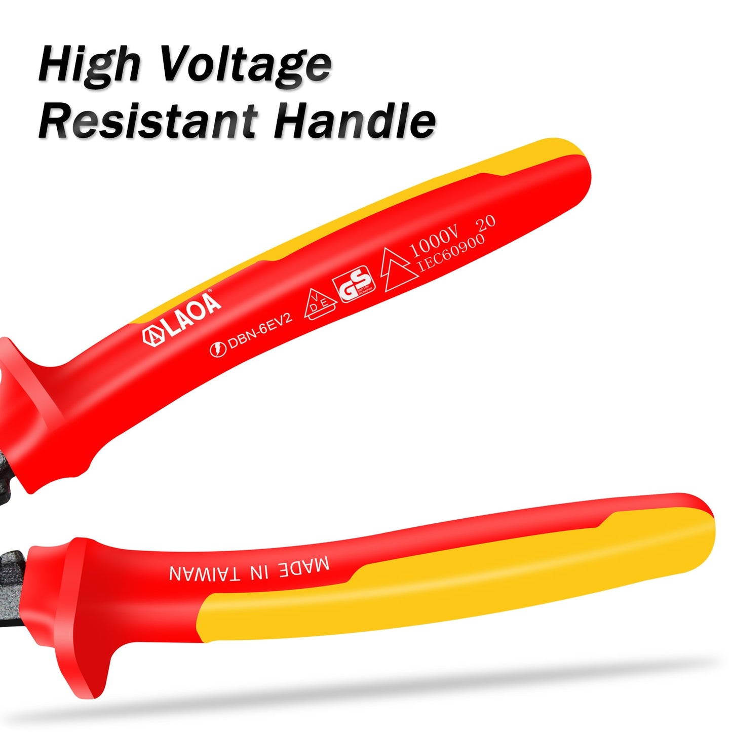 LAOA VDE Insulated Cable Cutter Wire Stripper Electrician Shears Pliers Scissors 1000V German Certification Cr-Mo Cutting Tools