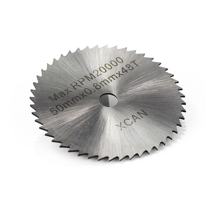 XCAN 3.175mm Shank HSS Rotary Tools Circular Saw Blades Cutting Discs with Mandrel Cut off Mini Saw Blade