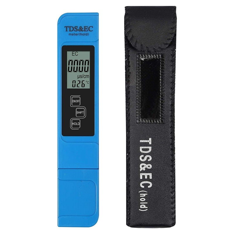 Digital Water Quality Tester TDS EC Meter Range 0-9990 Multifunctional Water Purity Temperature Meter TEMP PPM Tester