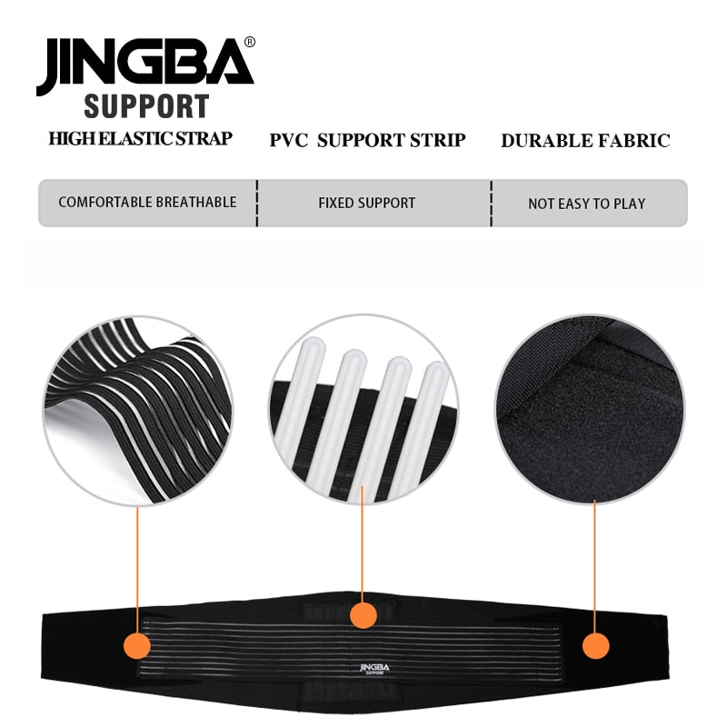 JINGBA SUPPORT Men Waist Trainer Support Sauna Suit Modeling Body Shaper Belt Weight Loss Cincher Slim Faja Gym Workout Corset