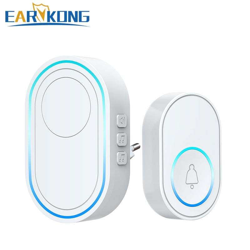 Intelligent Wireless Doorbell Home Welcome Doorbell Waterproof 300m Remote Smart Door Bell Chime EU UK US Plug Optional